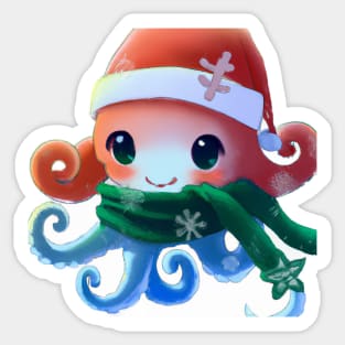 Cute Octopus Drawing Sticker